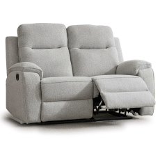 Salzburg Manual Reclining 2 Seater Sofa Fabric Light Grey Salzburg Manual Reclining 2 Seater Sofa Fabric Light Grey