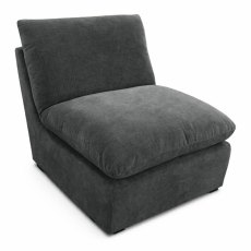 Darren 1.5 Seater Modular Armless Chair Fabric Forest Night Darren 1.5 Seater Modular Armless Chair Fabric Forest Night