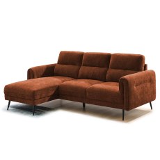 Valentia 3.5 Seater Sofa With Chaise LHF Fabric Terracotta