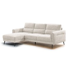Valentia 3.5 Seater Sofa With Chaise RHF Fabric Beige