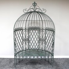 Annie 3 Person Metal Outdoor Garden Seated Arch Green