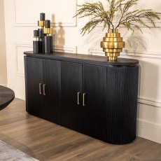 Gabriella 4 Door Sideboard Black