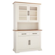 Belgrave 4 Door + 2 Drawer Glazed Dresser Ivory & Oak Belgrave 4 Door + 2 Drawer Glazed Dresser Ivory & Oak