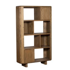 Austin 2 Door Bookcase White Oak