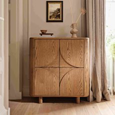 Austin 2 Door Highboard White Oak Austin 2 Door Highboard White Oak