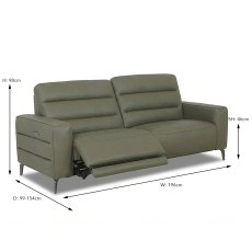 Angus Electric Reclining 2.5 Seater Sofa With USB Port Leather Cat 20 BX & NW