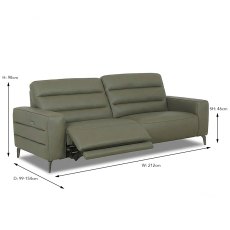 Angus Electric Reclining 3 Seater Sofa With USB Port Leather Cat 20 BX & NW
