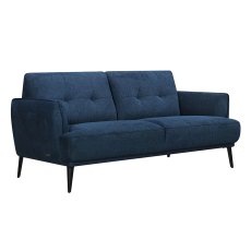 Lovell 3 Seater Sofa With 2 Seat Cushions Fabric 20 Belfast Navy Blue Lovell 3 Seater Sofa With 2 Seat Cushions Fabric 20 Belfast Navy Blue