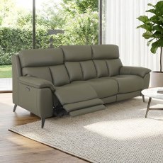 Caracu Electric Reclining 3.5 Seater Sofa With USB Port Leather Category 30 NP