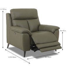 Caracu Electric Reclining Armchair With USB Port Leather Category 30 NP