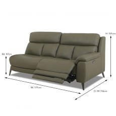 Caracu Modular 3 Seater Recliner Sofa Arm RHF With USB Port Leather Category 30 NP