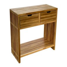 Bay 2 Drawer Console Table Teak (Multiple Sizes)