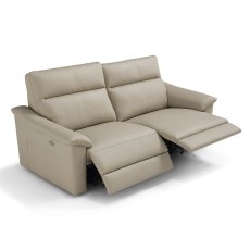 Odette 2 Seater Electric Reclining Sofa With 2 Recliners Leather Category B
