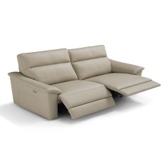 Odette 3.5 Seater Electric Reclining Sofa With 2 Recliners Leather Category B