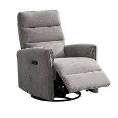 Texan Electric Reclining Swivel Rocker Fabric Light Grey