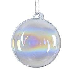 Transparent Glass Bauble 10cm Transparent Glass Bauble 10cm