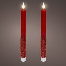 LED Wax Dinner Candle Oxblood 24.5cm (Set Of 2) LED Wax Dinner Candle Oxblood 24.5cm (Set Of 2)