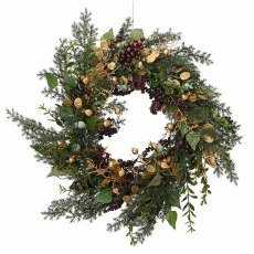 Gold Leaf & Berries Wreath 60cm Gold Leaf & Berries Wreath 60cm