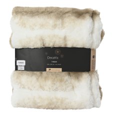 Faux Fur Throw Brown & White 170cm x 130cm Faux Fur Throw Brown & White 170cm x 130cm