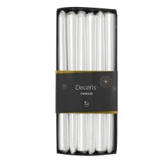 Wax Dinner Candle White 25cm (Set Of 12) Wax Dinner Candle White 25cm (Set Of 12)