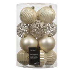 Baubles In Tube Pear 8cm (Set Of 16)