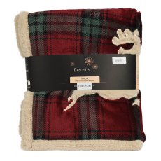 Tarten Throw With Deer Patchwork 170cm x 130cm Tarten Throw With Deer Patchwork 170cm x 130cm