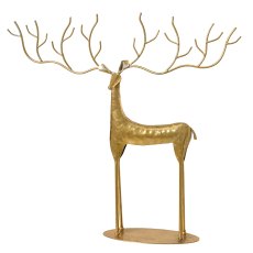 Iron Deer On Stand Gold 44.5cm Iron Deer On Stand Gold 44.5cm