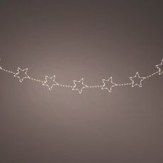 Micro LED Garland With Stars Warm White Lights 7.2ft/215cm Micro LED Garland With Stars Warm White Lights 7.2ft/215cm