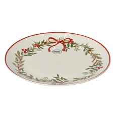 Dinner Plate With Holly Print