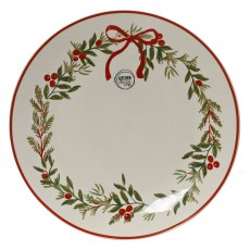 Dinner Plate With Holly Print