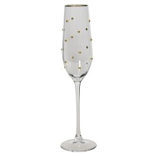 Champagne Glass With Gold Dot Champagne Glass With Gold Dot