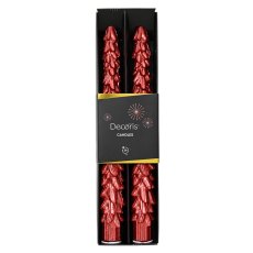 Wax Dinner Candle Red 25cm (Set Of 2) Wax Dinner Candle Red 25cm (Set Of 2)