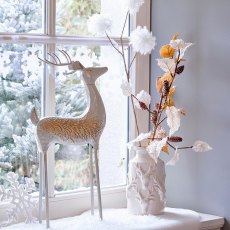 3D Iron Deer White & Gold 23cm 3D Iron Deer White & Gold 23cm