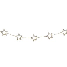 Micro LED Garland With Stars Warm White Lights 4.2ft/125cm Micro LED Garland With Stars Warm White Lights 4.2ft/125cm