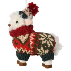 Sheep With Clothes Green & Red 14cm Sheep With Clothes Green & Red 14cm