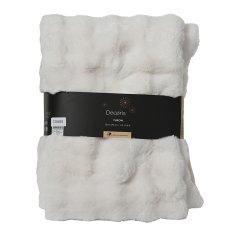 Faux Fur Throw Off White 170cm x 130cm Faux Fur Throw Off White 170cm x 130cm