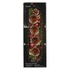 Rectangular Pinecone & Berries Tealight Holder 45cm Rectangular Pinecone & Berries Tealight Holder 45cm