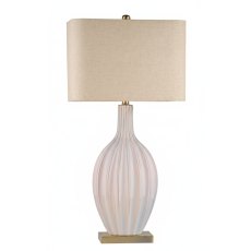 Rian Table Lamp Cream Base With Cream Linen Shade