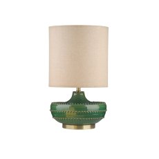 Mia Table Lamp Green Base With Beige Linen Shade Mia Table Lamp Green Base With Beige Linen Shade