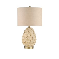 Sara Table Lamp Cream Base With Cream Linen Shade Sara Table Lamp Cream Base With Cream Linen Shade