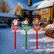 Wooden Santa Stop Here Sign 49cm (Choice of 3) Wooden Santa Stop Here Sign 49cm (Choice of 3)