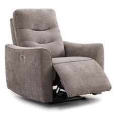 Camden Electric Reclining Armchair Fabric Stone