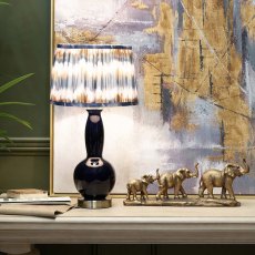Poppy Table Lamp Black Base With Multi-Coloured Shade Poppy Table Lamp Black Base With Multi-Coloured Shade