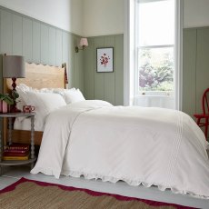 Evie Pintucks Reversible Duvet Cover Set White (Multiple Sizes) Evie Pintucks Reversible Duvet Cover Set White (Multiple Sizes)