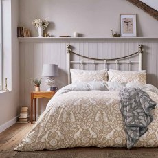 Harvest Moon Hares Reversible Duvet Cover Set Linen (Multiple Sizes)