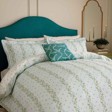 Spitalfields Rose Reversible Duvet Cover Set Soft Teal (Multiple Sizes) Spitalfields Rose Reversible Duvet Cover Set Soft Teal (Multiple Sizes)