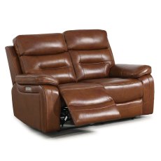 Bassano 2 Seater Electric Reclining Sofa Leather Tan Bassano 2 Seater Electric Reclining Sofa Leather Tan