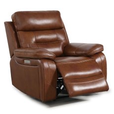 Bassano Electric Reclining Armchair Leather Tan Bassano Electric Reclining Armchair Leather Tan