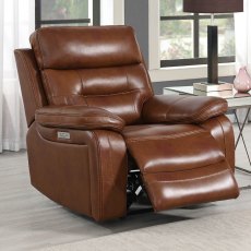 Bassano Electric Reclining Armchair Leather Tan Bassano Electric Reclining Armchair Leather Tan