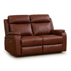 Formello 2 Seater Electric Reclining Sofa Leather Tan Formello 2 Seater Electric Reclining Sofa Leather Tan